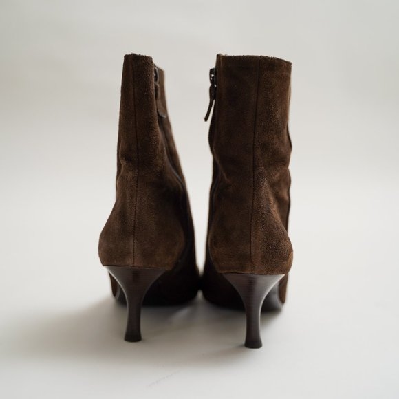 Cole Haan "Rea Short Boot" Dark Chocolate Suede - Picture 3 of 11